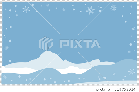 冬のかわいい背景フレーム素材 119755914
