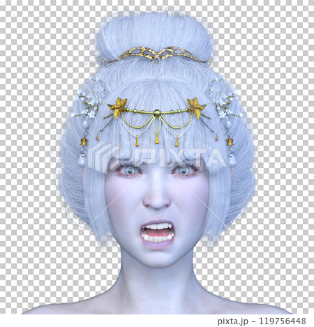 Close-up of a woman's face 119756448