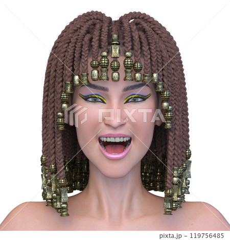 クレオパトラメイクの女性 119756485
