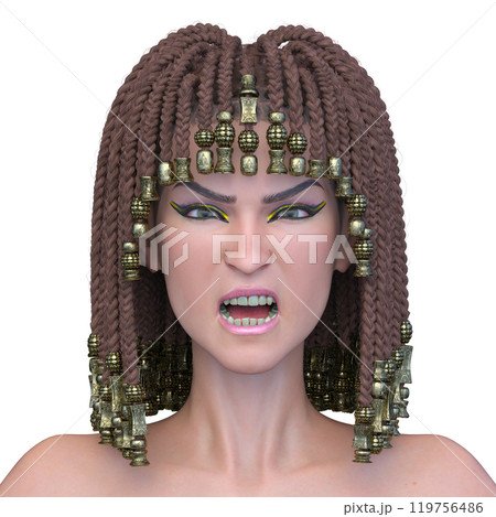 クレオパトラメイクの女性 119756486