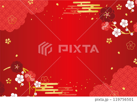 梅の花　背景イラスト 119756501