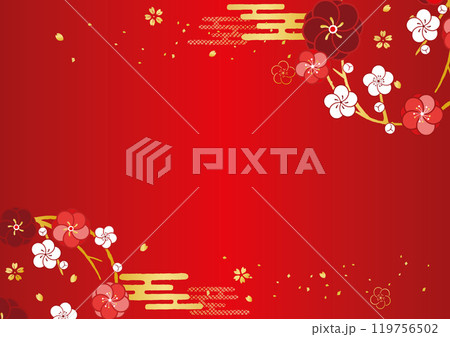 梅の花 背景イラスト 梅の花 背景イラスト 119756502