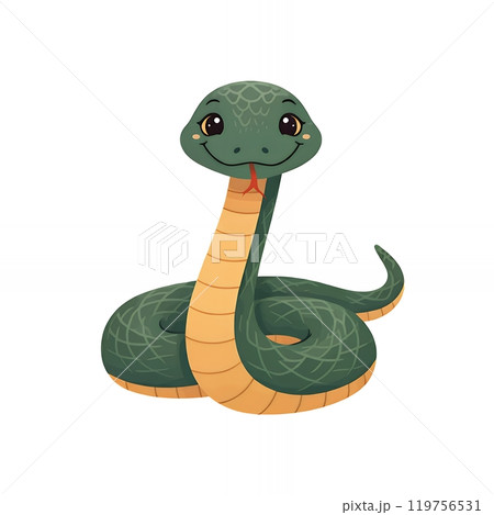 可愛い蛇のイラスト 119756531