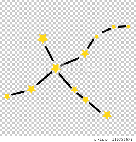 Simple and cute illustration of Cygnus 119756672