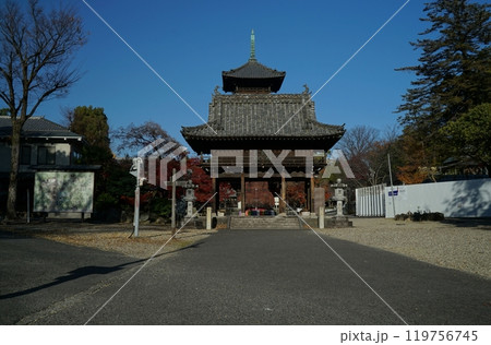 碧い空ときれいな紅葉_八事山興正寺 119756745