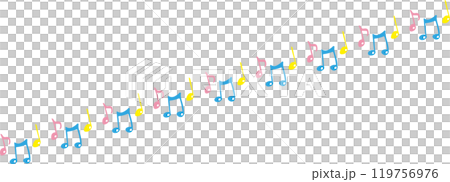 Musical note melody line diagonal 119756976