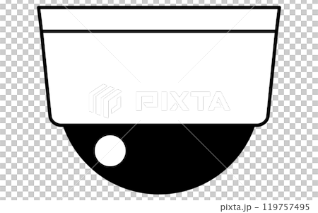 監視カメラ、防犯とホームセキュリティの白黒アイコン 119757495