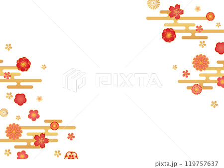 和柄の背景素材 和柄の背景素材 119757637