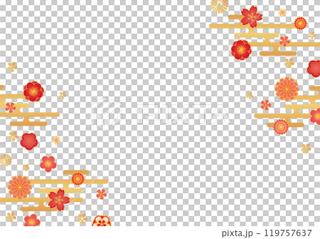 和柄の背景素材 和柄の背景素材 119757637