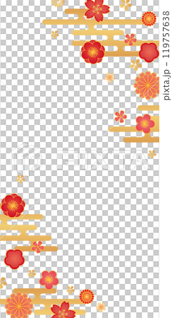 Japanese pattern background material 119757638