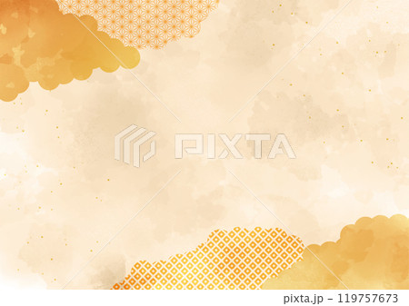 雲の和柄背景素材 119757673