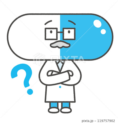 薬の先生キャラクターイラスト 119757902