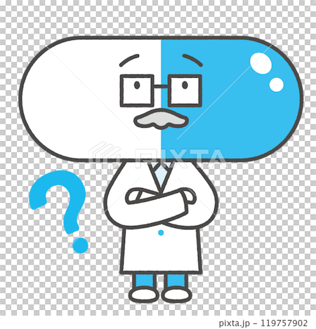 薬の先生キャラクターイラスト 119757902