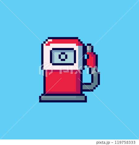 Pixel art Gas Station Pump game asset design 119758333
