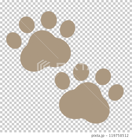 2個簡單的動物腳印 119758512