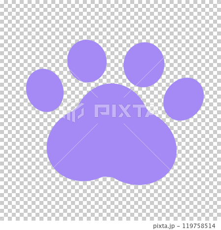 Simple animal footprint material 119758514