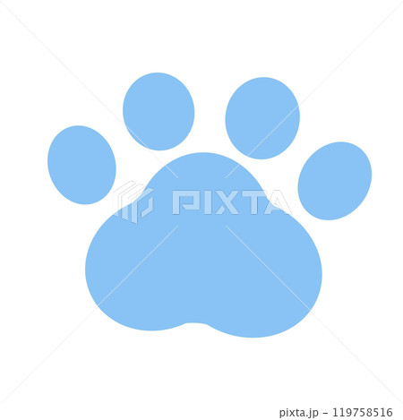 シンプルな動物の足跡素材 シンプルな動物の足跡素材 119758516