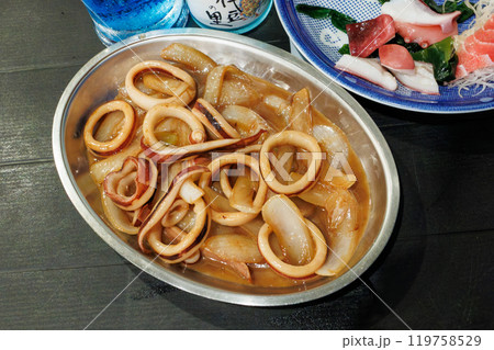 復活した南伊豆のスペシャリテのヤリイカのバター炒め。 これがないと始まらないくらい美味しい。2024 119758529