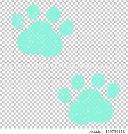 Two crayon-style animal footprints 119759118