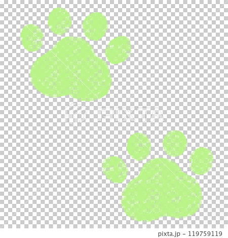 Two crayon-style animal footprints 119759119