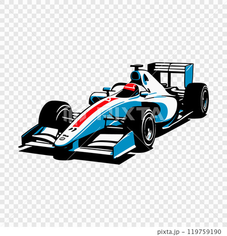 Race Car Illustration on Transparent Background 119759190