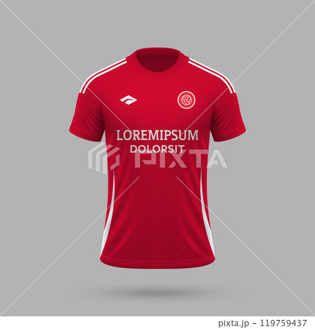 3d realistic soccer jersey in Brest style, football shirt template 3d realistic soccer jersey in Brest style, football shirt template 119759437