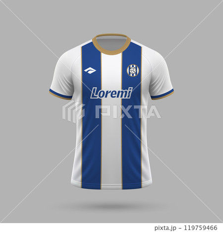 3d realistic soccer jersey in Leganes style, football shirt template 119759466