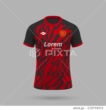 3d realistic soccer jersey in Mallorca style, football shirt template 3d realistic soccer jersey in Mallorca style, football shirt template 119759472