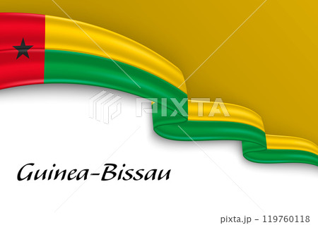 Waving ribbon with flag of Guinea Bissau Waving ribbon with flag of Guinea Bissau 119760118