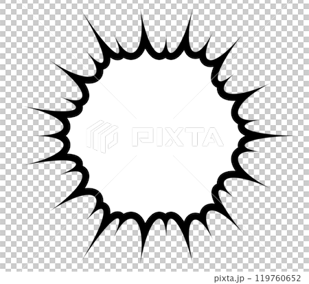 American comic style spikes, surprised comic speech bubble 119760652