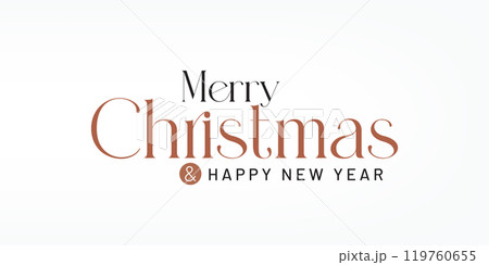 Minimalist Christmas and New Year Typography  119760655