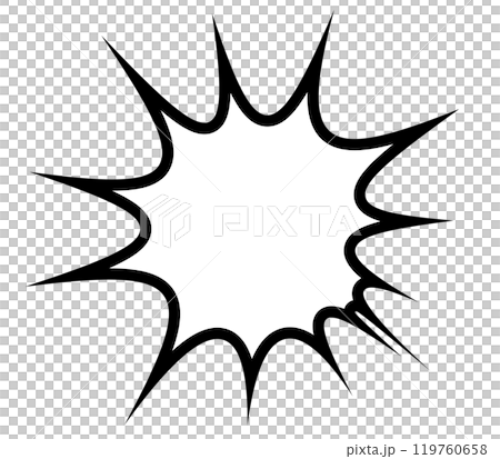 美國漫畫風格多刺、驚訝的喜劇演講泡沫 美國漫畫風格多刺、驚訝的喜劇演講泡沫 119760658