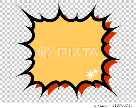 American comic style spikes, surprised comic speech bubble 119760716