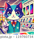 キラキラ店員キャット 119760734