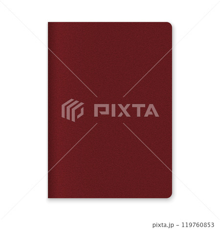 Red Textured Passport Cover with Rounded Corners 119760853