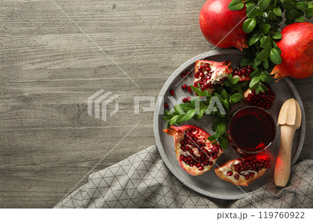 Pomegranate juice, tasty, delicious and fresh drink 119760922