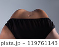 Photo of the woman belly and navel during doing a backbend 119761143