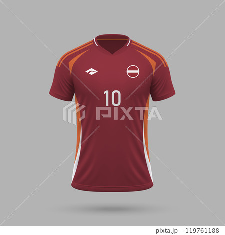 3d realistic soccer jersey Latvia national team 2024 119761188