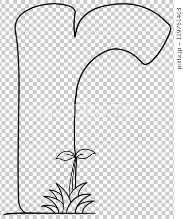 Coloring alphabet small tree theme r 119761403