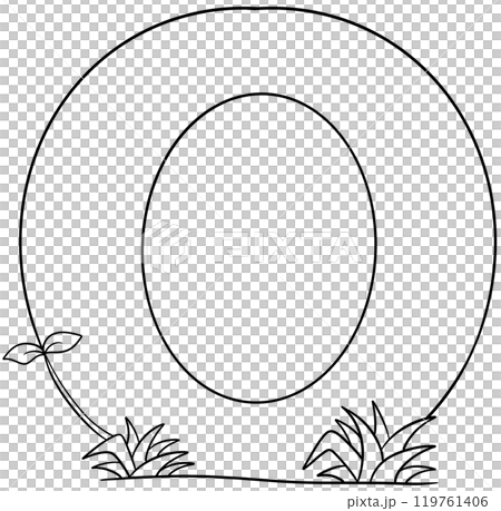 Coloring alphabet small tree theme o 119761406