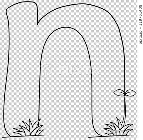 Coloring alphabet small tree theme n 119761408