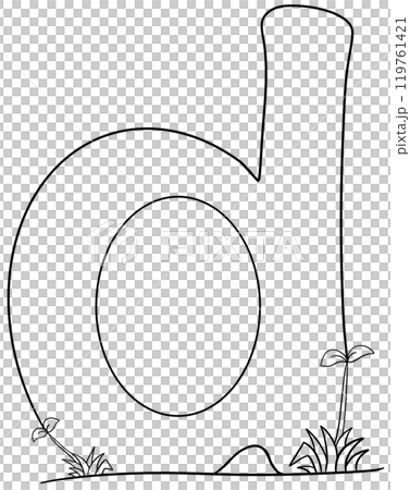 Coloring alphabet small tree theme d 119761421