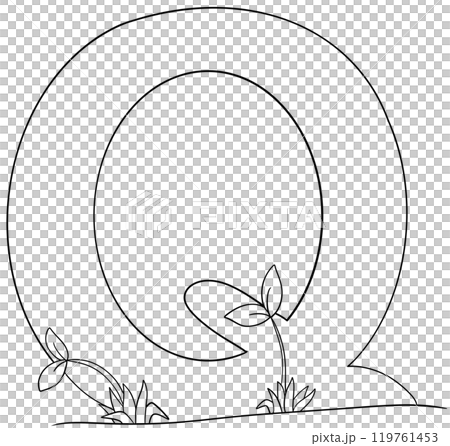 Coloring alphabet small tree theme Q 119761453