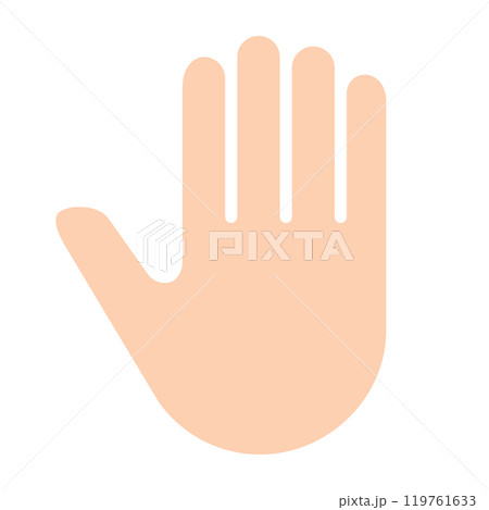 手のひらのアイコン 119761633