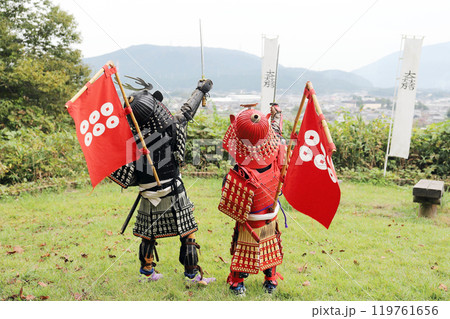 関ケ原で甲冑体験「えいえいおー」(岐阜県 関ケ原町) 関ケ原で甲冑体験「えいえいおー」(岐阜県 関ケ原町) 119761656