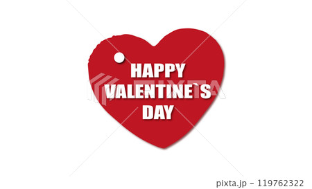 Red heart for valentine's day on white background, heart tag, love concept, Happy Valentine's Day greeting card with red heart, heart shaped for decoration, cards, logo and design Red heart for valentine's day on white background, heart tag, love concept, Happy Valentine's Day greeting card with red heart, heart shaped for decoration, cards, logo and design 119762322