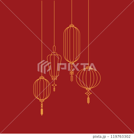 Chinese New Year lantern design element Chinese New Year lantern design element 119763302