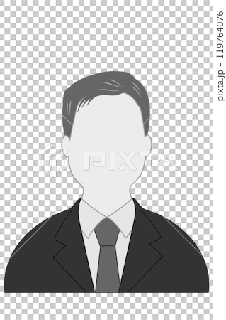 穿西裝的男人上半身插畫 119764076