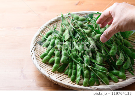 枝付き枝豆 119764133