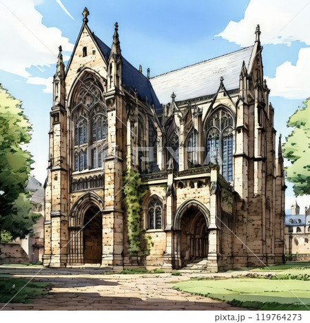 AI Image Generator, Detailed Architectural Elements of Notre-Dame Cathedral 119764273
